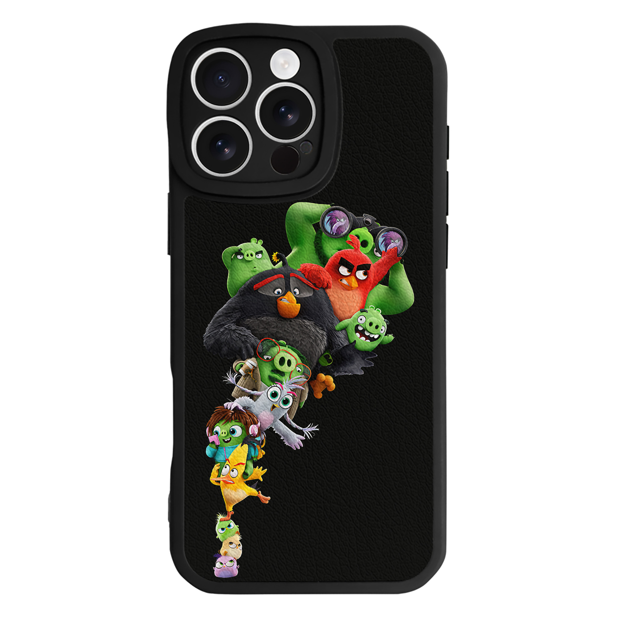 （画像用） Angry Birds アングリーバード 【iPhone 16シリーズ対応】シリコンスマホケース（レザー調） 材質：シリコン